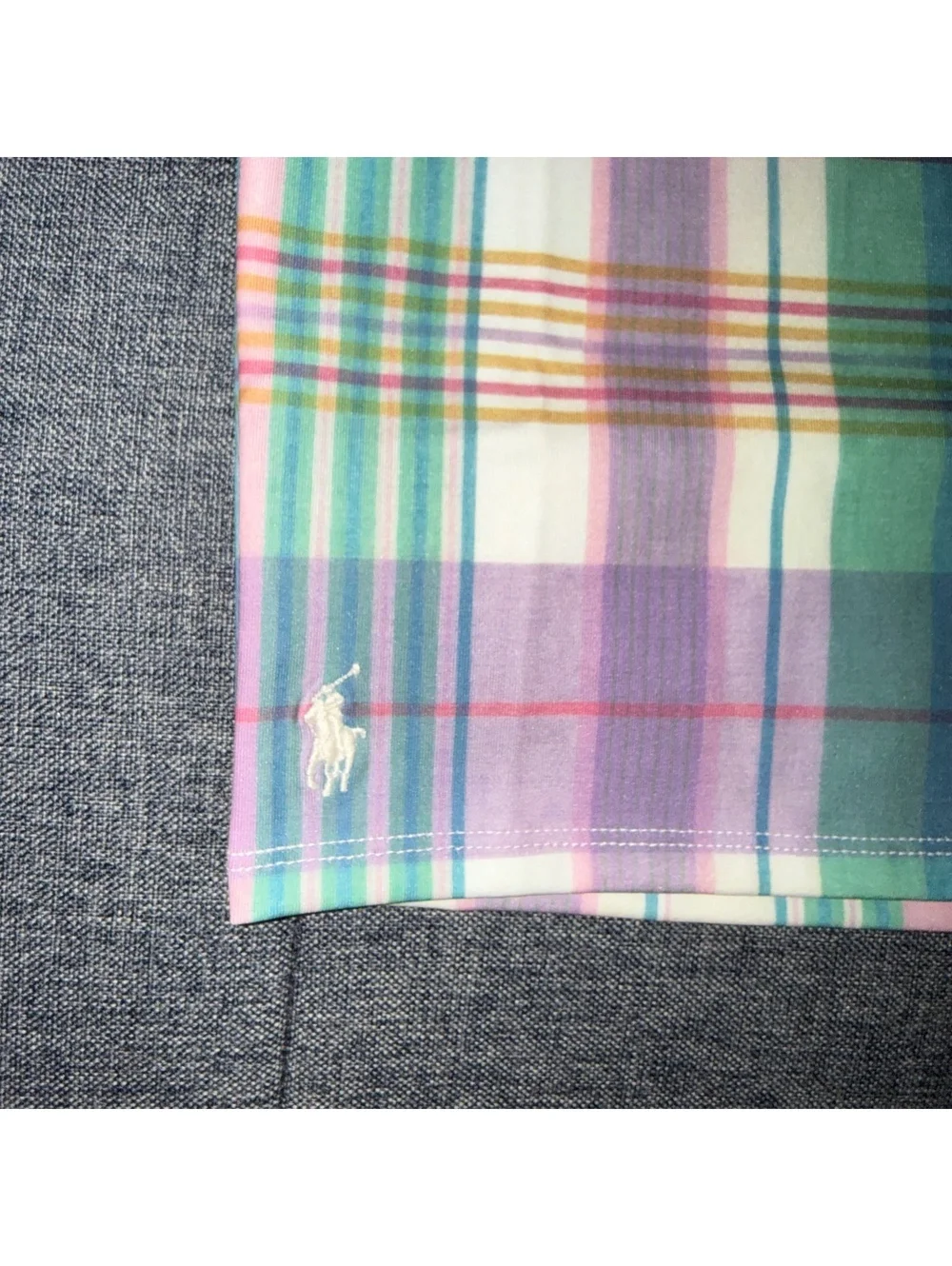 Polo Ralph Lauren Girls' Plaid Ruffle Tank Top Size L (12-14)